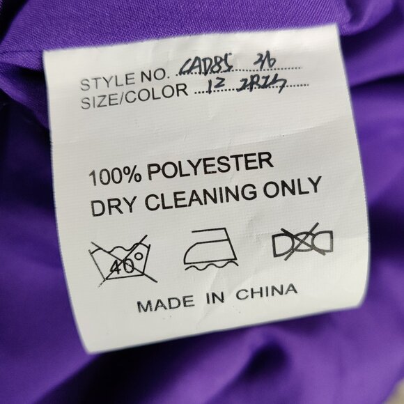 Sukhmani Designs Women's Satin Prom Dress Size 12 Purple NEW Party Graduation - Picture 13 of 16